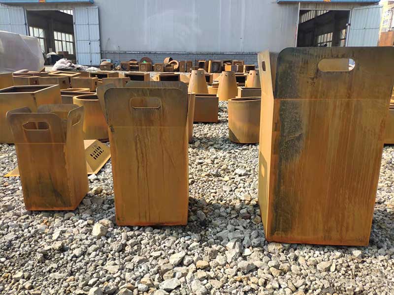 Cube corten steel planters bunnings Wholesale